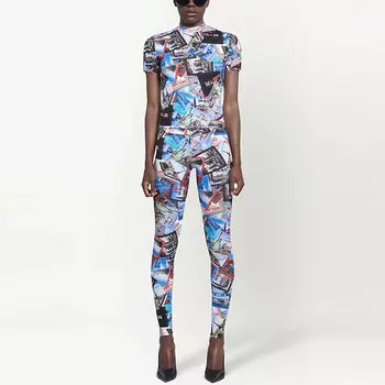 Футболка женская многоцветная Balenciaga