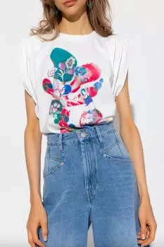 Футболка Zutteni белого цвета Isabel Marant