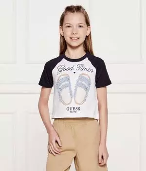 Футболки Cropped fit Guess, белый