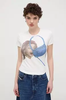 Футболки Diesel, бежевый