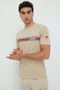 Футболки Guess, бежевый