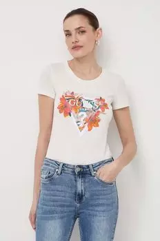 Футболки Guess, бежевый