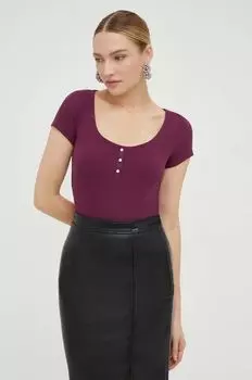 Футболки Guess, фиолетовый