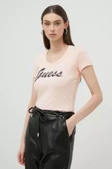 Футболки Guess, розовый