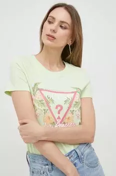 Футболки Guess, зеленый