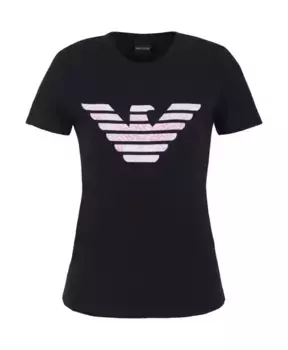 Футболки и поло с логотипом Emporio Armani, черный