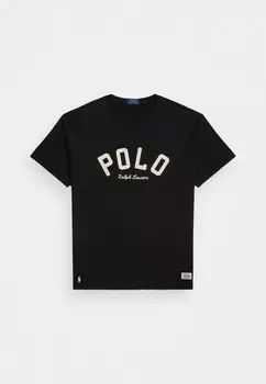 Футболки с принтом CLASSIC FIT LOGO JERSEY T-SHIRT Ralph Lauren, черный
