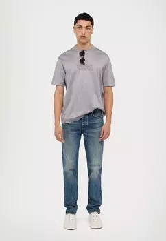 Футболки с принтом Emporio Armani, серый