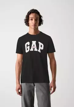 Футболки с принтом EVERYDAY SOFT ORIGINAL ARCH GAP, черный