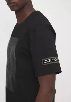 Футболки с принтом Iceberg, черный