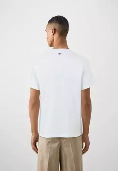Футболки с принтом Lacoste, белый