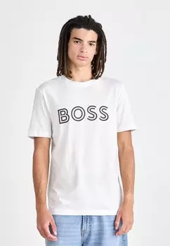 Футболки с принтом TEE BOSS, белый