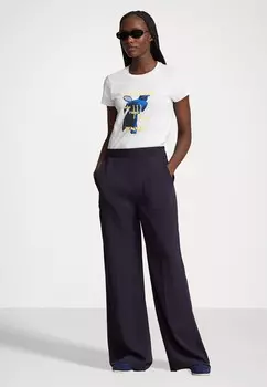 Футболки с принтом WIMBLEDON GRAPHIC JERSEY TEE Ralph Lauren, белый