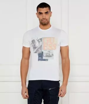 Футболки Slim fit Guess Jeans, белый