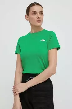 Футболки The North Face, зеленый