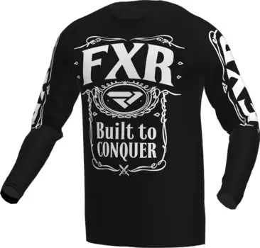 Кофта Джерси FXR Clutch Conquer мотокроссовая, черный/белый
