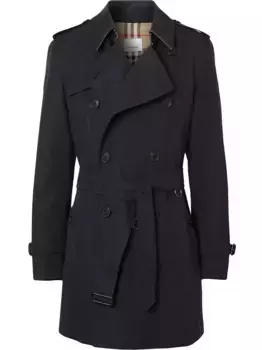 Габардиновый тренч BURBERRY, синий