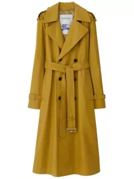 Габардиновый тренч Burberry, желтый