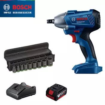 Гайковерт аккумуляторный Bosch GDS 250-Li, комплект из 9 предметов