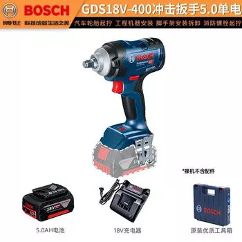 Гайковерт электрический бесщеточный Bosch GDS18V-400 с аккумулятором 5.0Ah