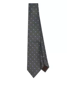Галстук Canali из шелка, серый