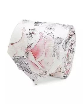 Галстук из серого шелка с цветочным рисунком Cufflinks Inc, мультиколор