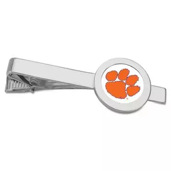 Галстук Jardine Clemson Tigers, серебряный