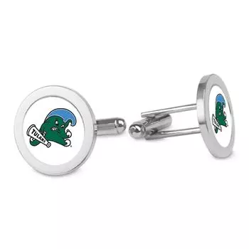 Галстук Jardine Tulane Green Wave, серебряный