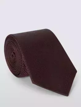 Галстук John Lewis Silk Textured, бордовый
