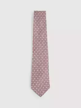 Галстук Reiss Cavoli Silk Medallion, цвет dusty/pink