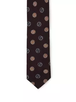 Галстук с цветочным мотивом Lardini, красный