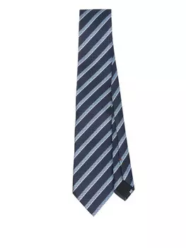 Галстук в полоску Zegna, синий