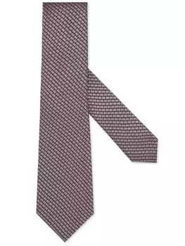 Галстук Zegna из шелка, розовый