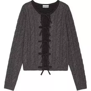 GANNI Женский свитер FW24 Phantom Black