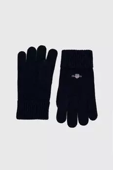 Гант шерстяные перчатки Gant, темно-синий