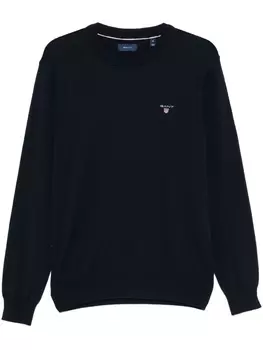 Gant свитер с круглым вырезом, синий