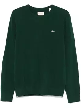 Gant свитер тонкой вязки, зеленый