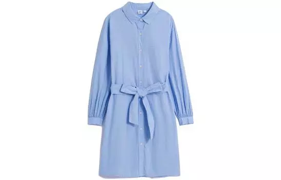 GAP Женское платье с длинными рукавами, цвет Blue