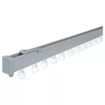 Гардинный карниз, одинарный, Ikea Vidga, серебряный