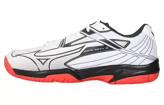 Gate Sky Plus 4 Wide «Белый огненно-коралловый» Mizuno