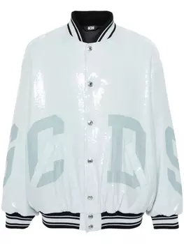 Gcds бомбер Sequins Varsity Logo, синий