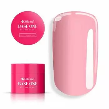 Gel Base One Dark French Pink 100 г Самовыравнивающийся гель для наращивания ногтей Silcare
