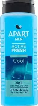 Гель для душа 3в1, 500мл Apart Men, Active Fresh Cool