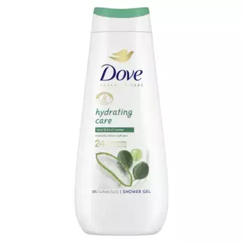 Гель для душа advanced gel de ducha cuidado hidratante aloe y agua de abedul Dove, объем 400 мл