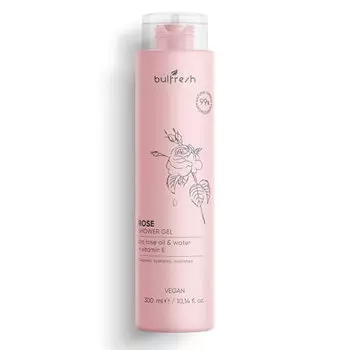Гель для душа Botanic Rose 300 мл - 99% натуральных ингредиентов Bulfresh