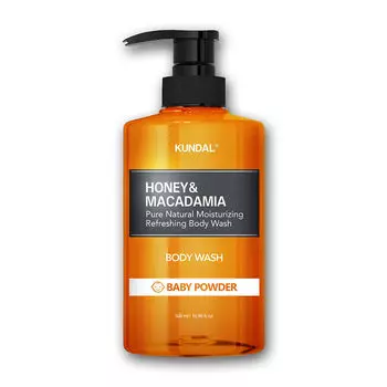 Гель для душа детская присыпка Kundal Honey & Macadamia, 500 мл