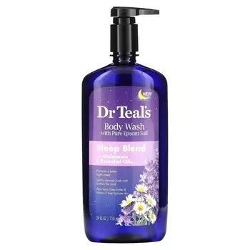 Гель для душа Dr. Teal's с чистой смесью английской соли для сна, 710 мл