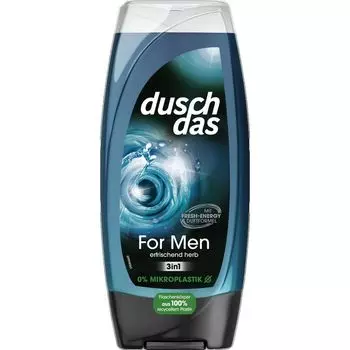 Гель для душа и шампунь 3 в 1 для мужчин duschdas, 225 ml