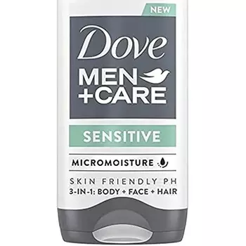 Гель для душа Men+Care Sensitive 3-в-1, 250 мл, Dove