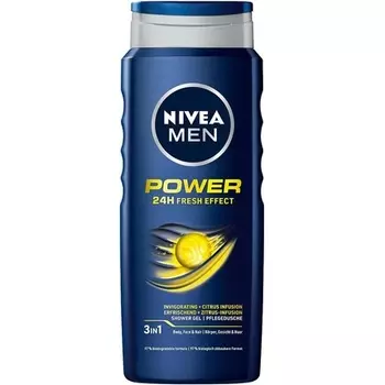 Гель для душа Men Power Fresh 500мл, Nivea